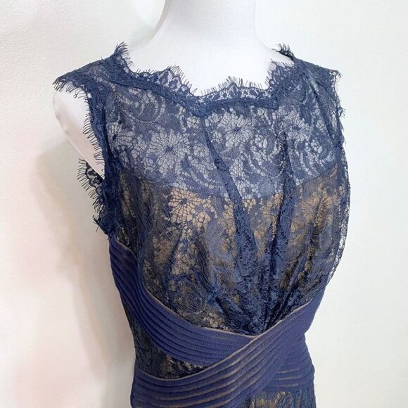 Tadashi Shoji Navy Lace Midi Dress - Picture 4 of 10